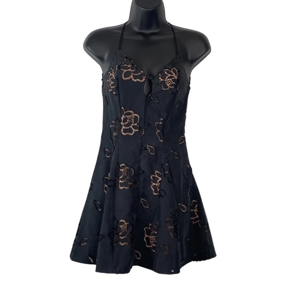 NWT For Love & Lemons Renee Mini Dress Black-XS RRP $242 - Picture 15 of 16